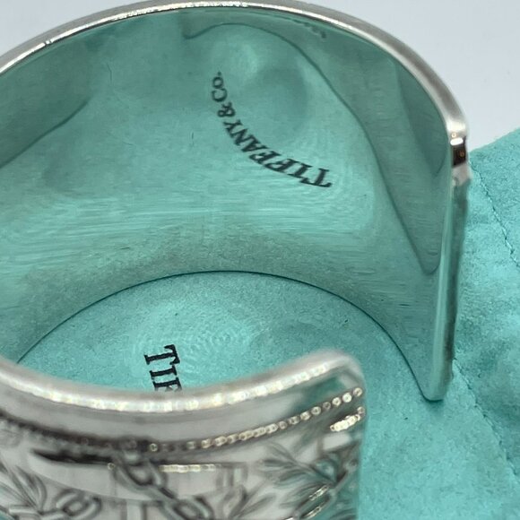 Vintage Tiffany & Co. Makers Anchor Motif Cuff Bracelet Sterling Silver 6.25" - Picture 8 of 16